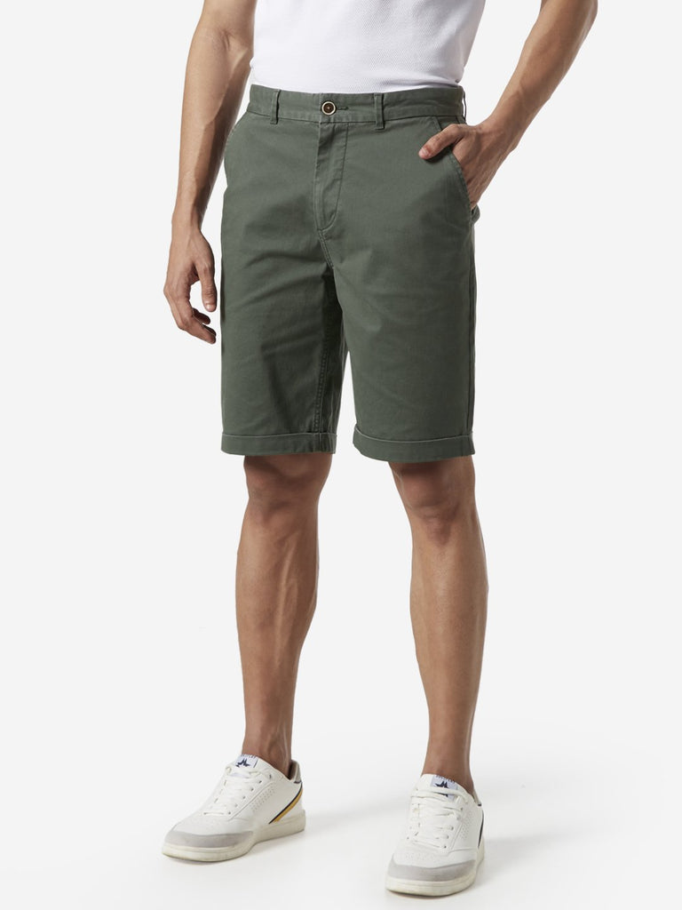 Ascot Olive Relaxed Fit Shorts