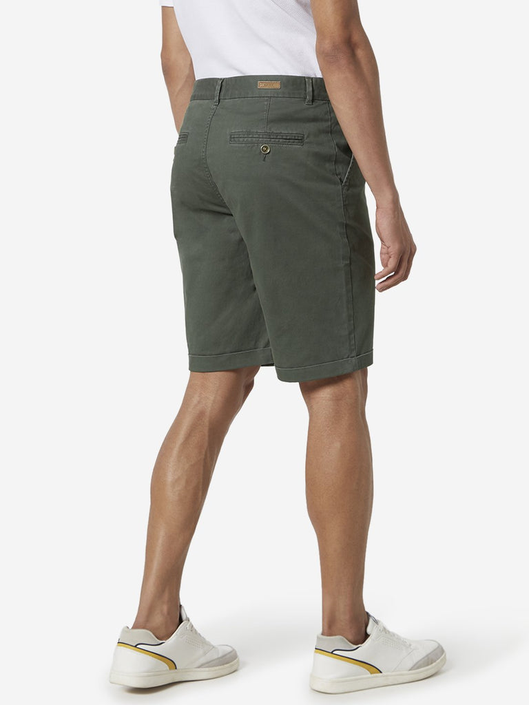 Ascot Olive Relaxed Fit Shorts