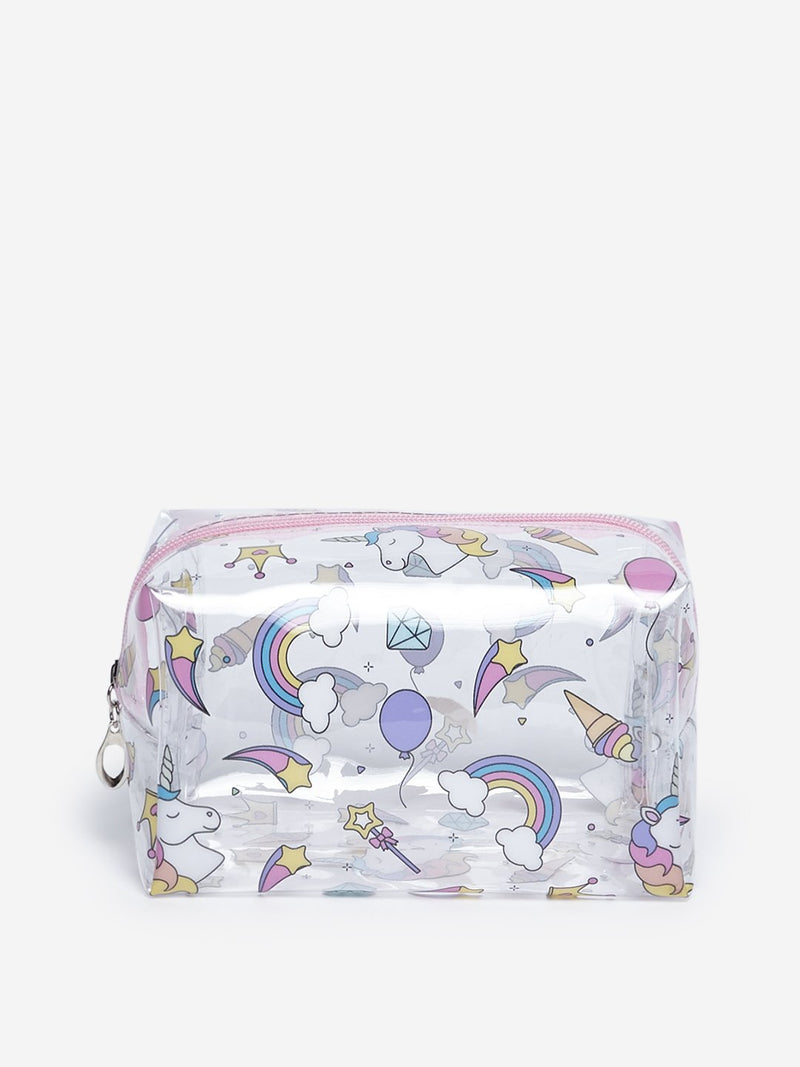 Westside Multicolour Unicorn Patterned Travel Pouch