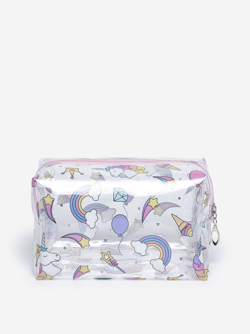 Westside Multicolour Unicorn Patterned Travel Pouch