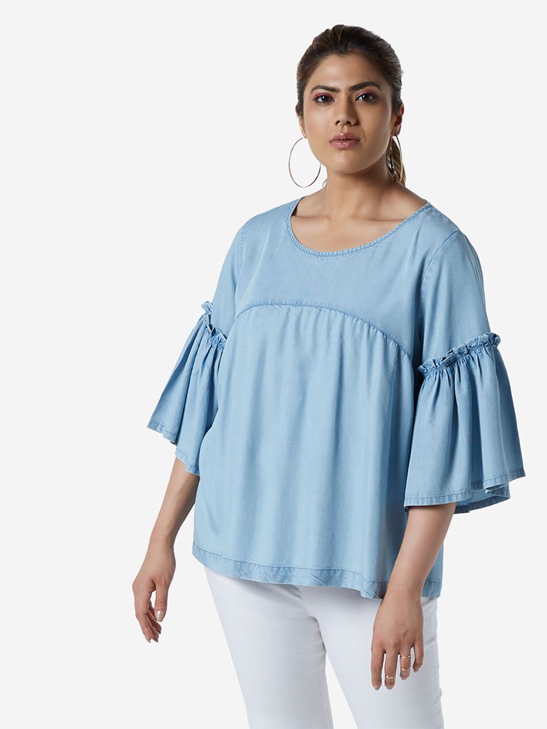 Sassy Soda Curve Light Blue June Top
