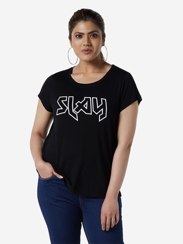 Sassy Soda Curve Black Edna T-Shirt