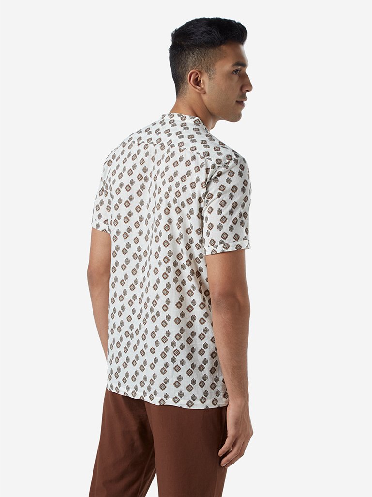 ETA Off White Printed Resort Fit Shirt