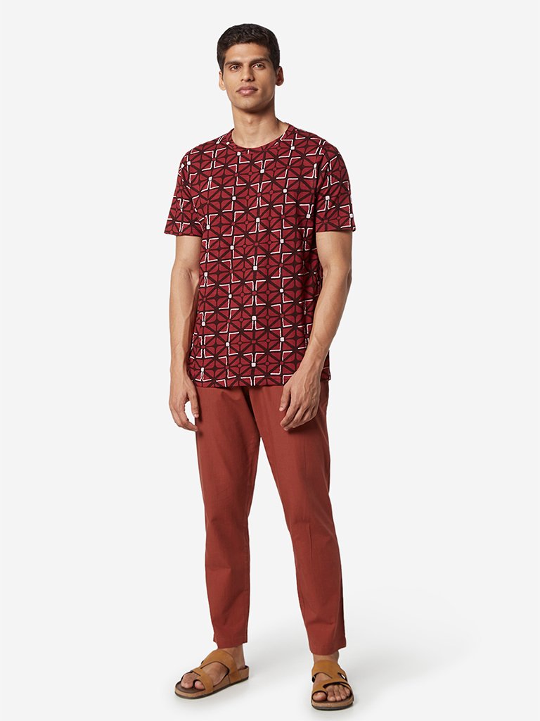 ETA Rust Geometrical Print T-Shirt