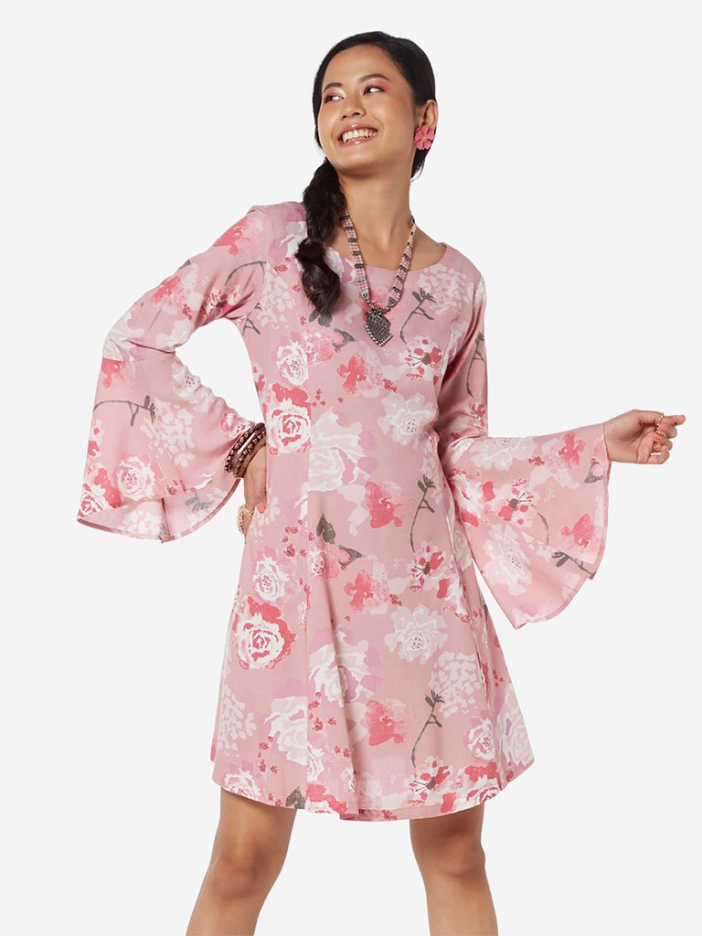 Bombay Paisley Pink Floral Pattern Dress