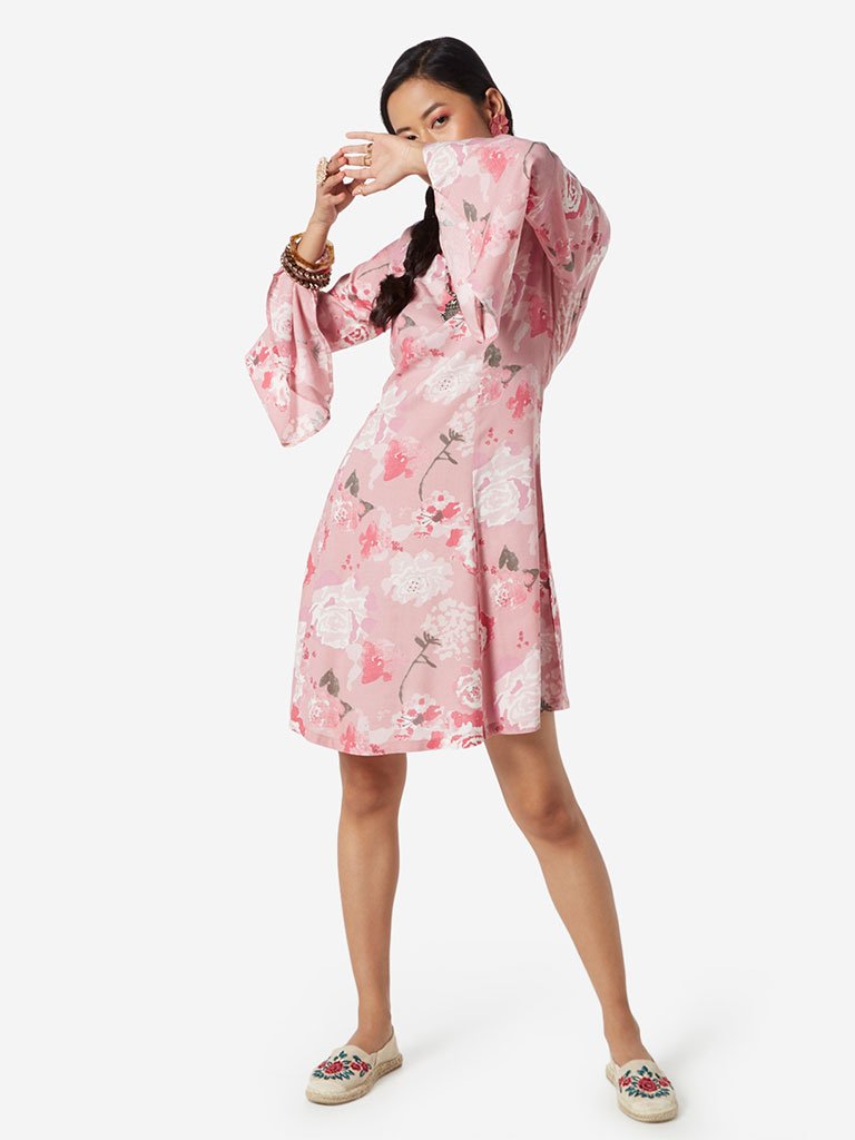 Bombay Paisley Pink Floral Pattern Dress