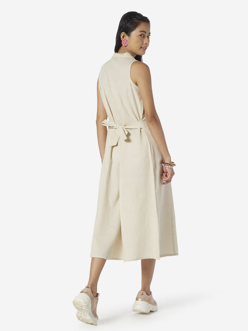 Bombay Paisley Off White A-Line Shirtdress