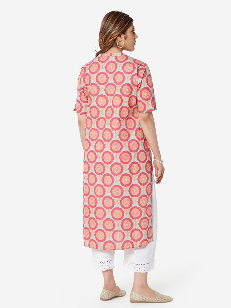 Diza Curve Multicolour Floral Straight Kurta