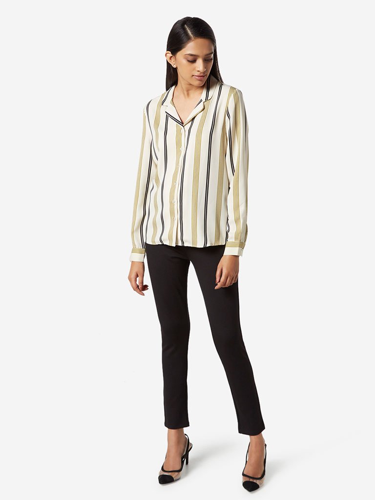 Wardrobe Ecru Striped Ionna Shirt