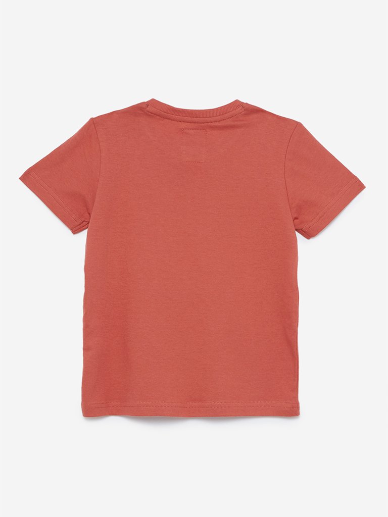 HOP Kids Light Rust Sequinned T-Shirt