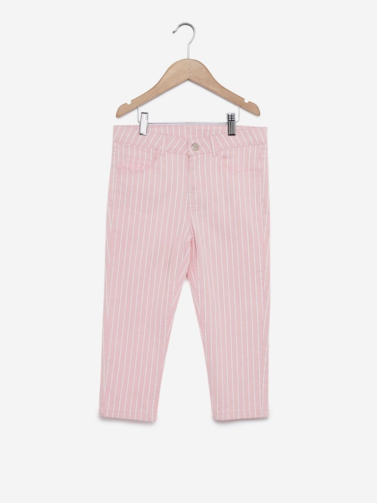 Y&F Kids Light Pink Cropped Jeans