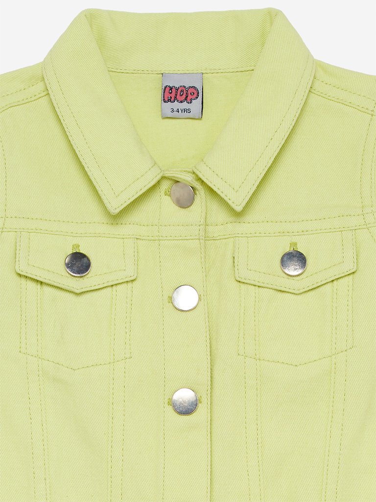 HOP Kids Lime Pure-Cotton Jacket