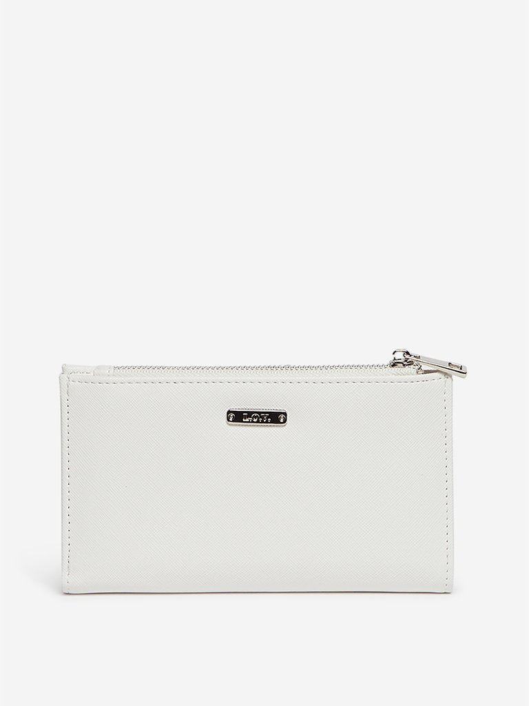 LOV White Textured Wallet