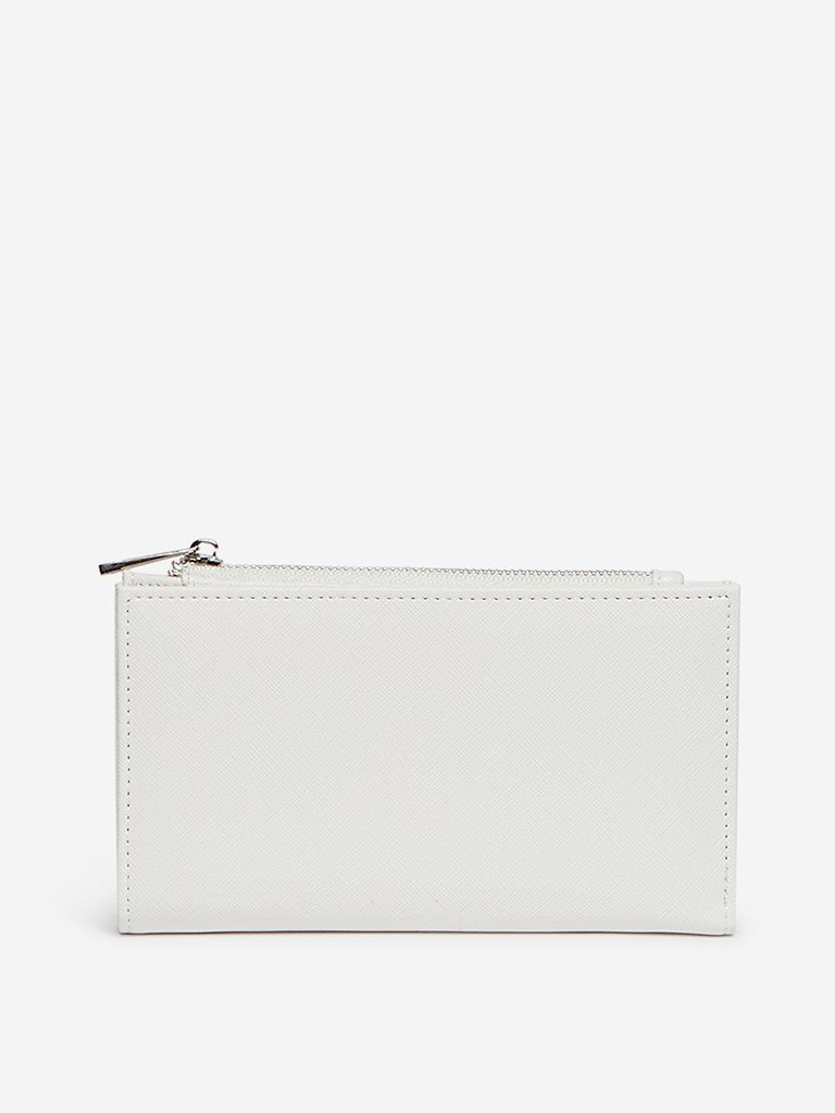 LOV White Textured Wallet
