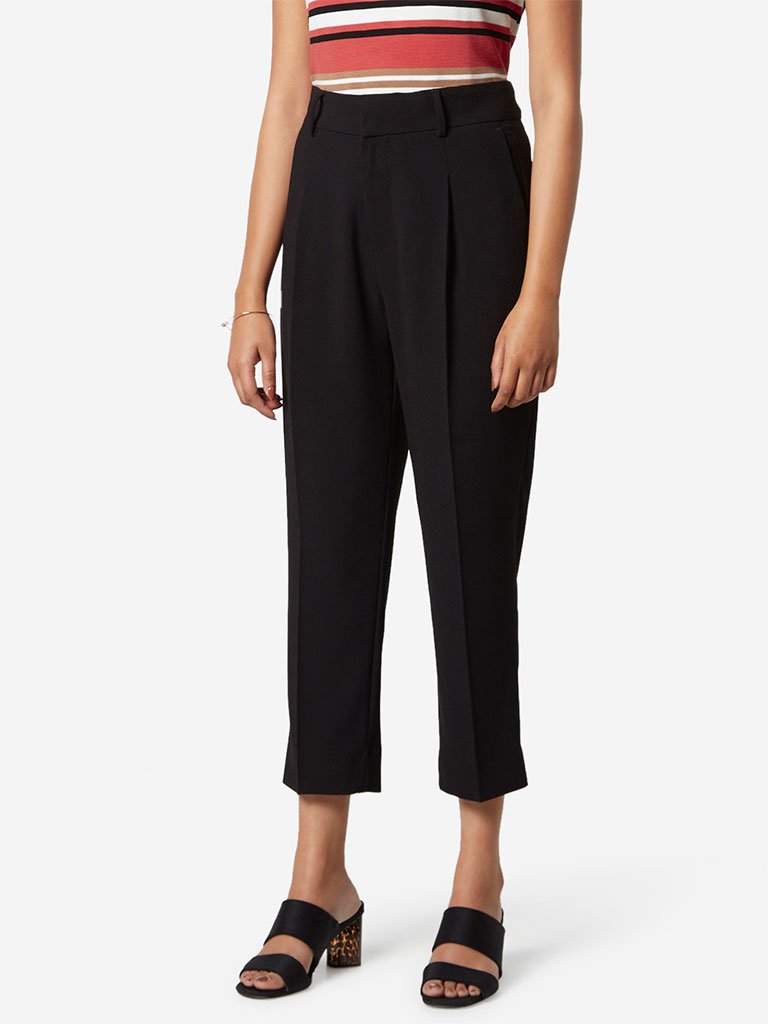 Wardrobe Black Alex Cropped Trousers