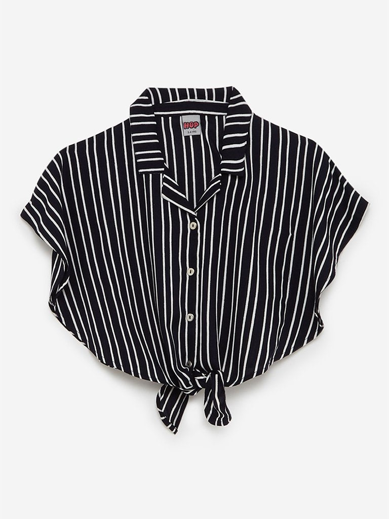 HOP Kids Navy Striped Twinkle Top