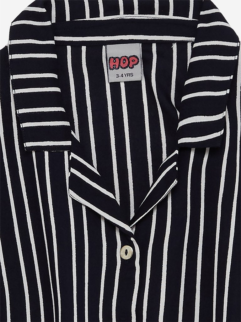 HOP Kids Navy Striped Twinkle Top