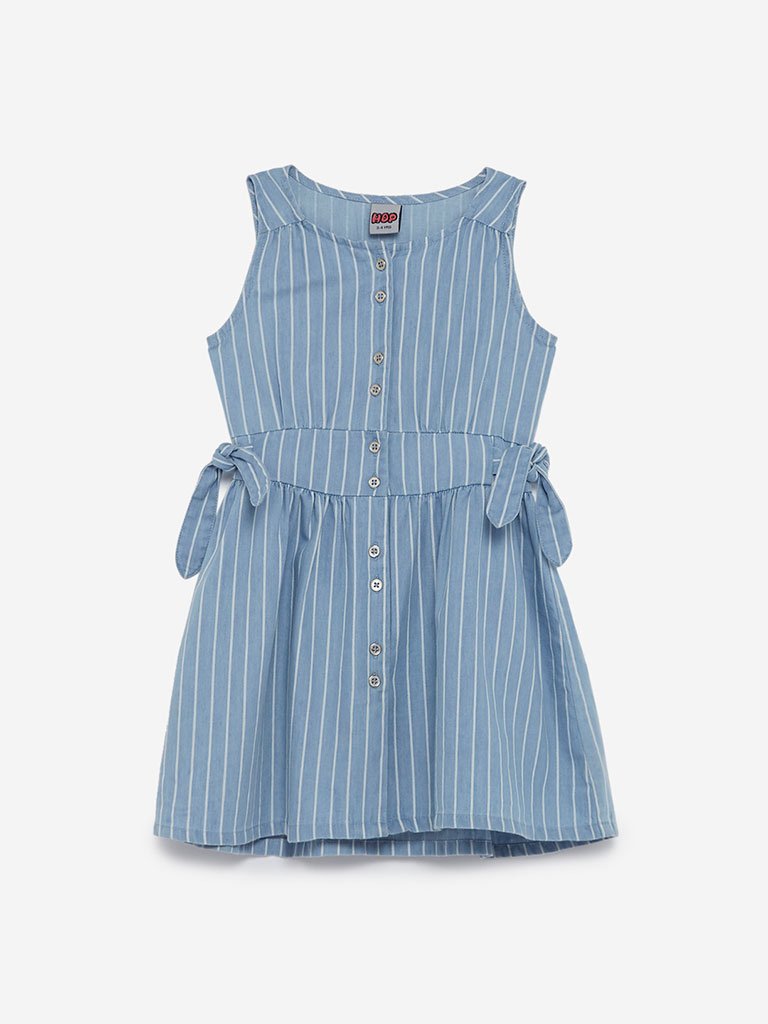 HOP Kids Blue Striped Dress