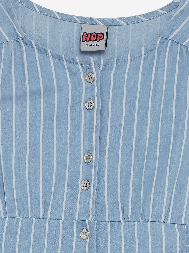 HOP Kids Blue Striped Dress