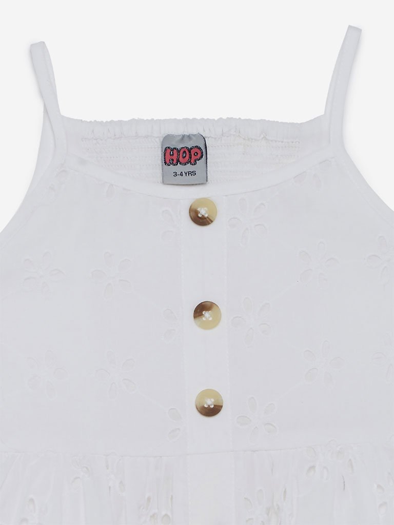 HOP Kids White Floral Dress