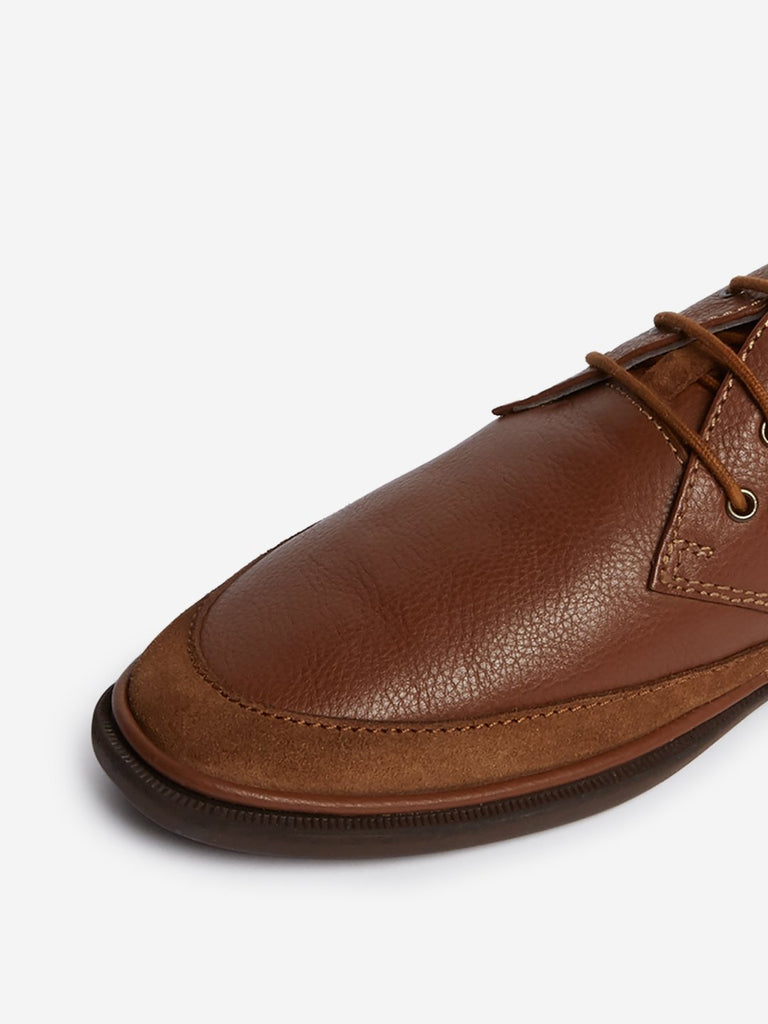 SOLEPLAY Tan Lace-Up Derby Shoes