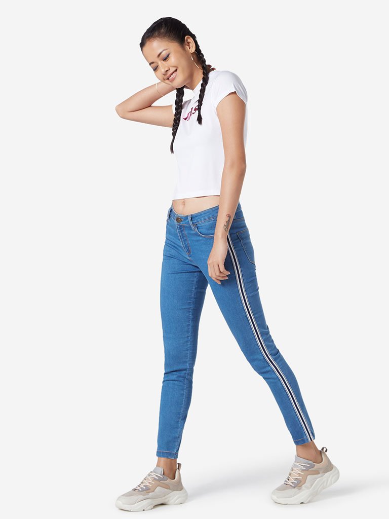 Nuon White Text Print Adora T-Shirt