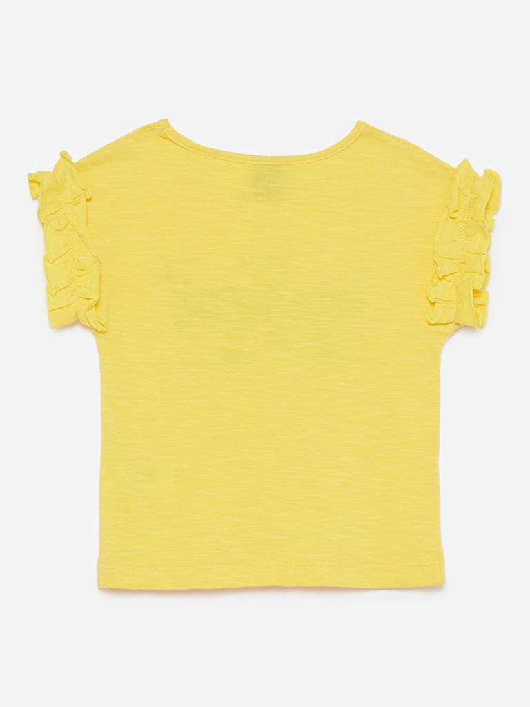 HOP Kids Yellow Tassel Pattern Nissa Top