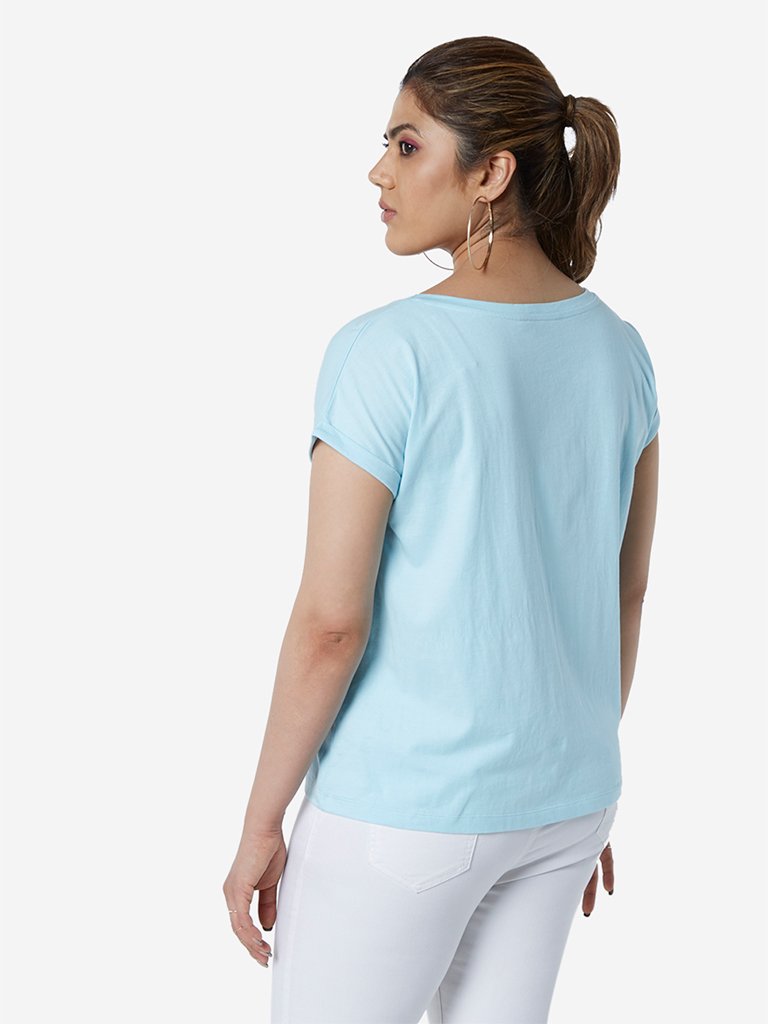 Sassy Soda Curve Light Blue Eddy T-Shirt