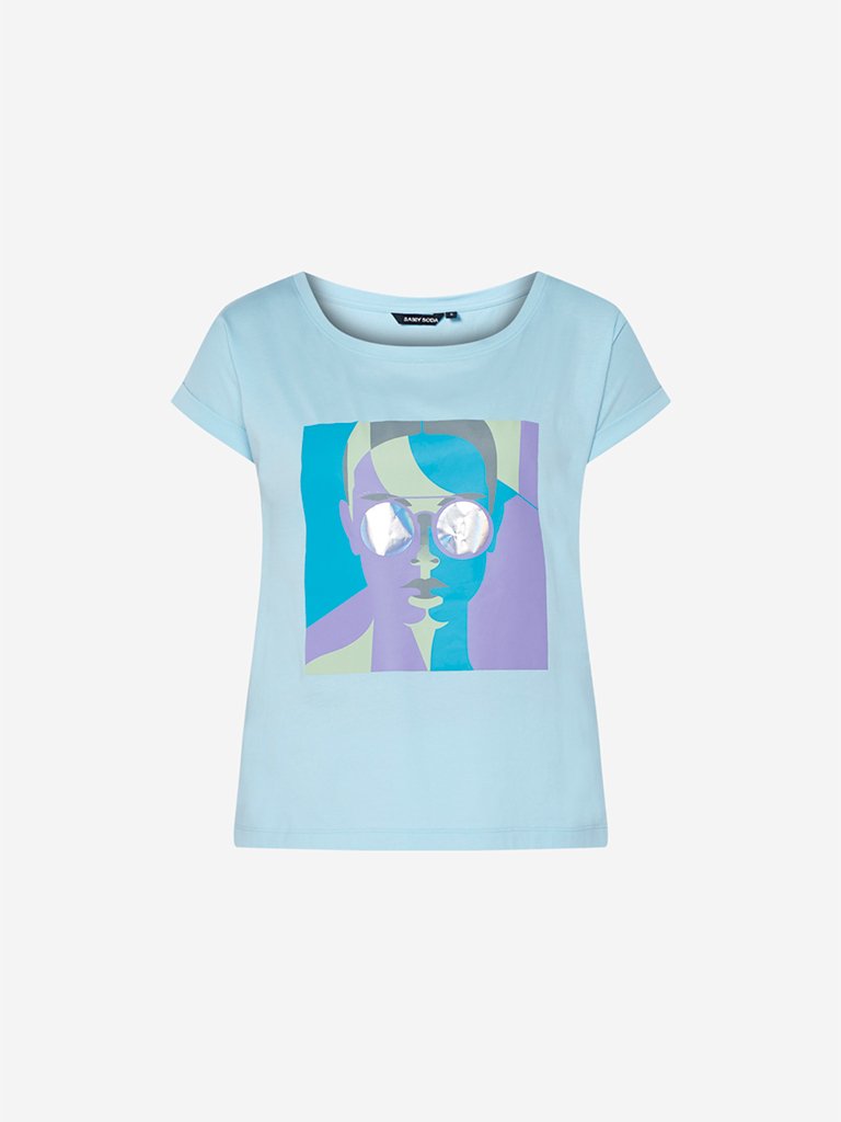 Sassy Soda Curve Light Blue Eddy T-Shirt