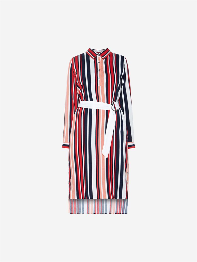 LOV Multicolour Christine High-Low Shirtdress