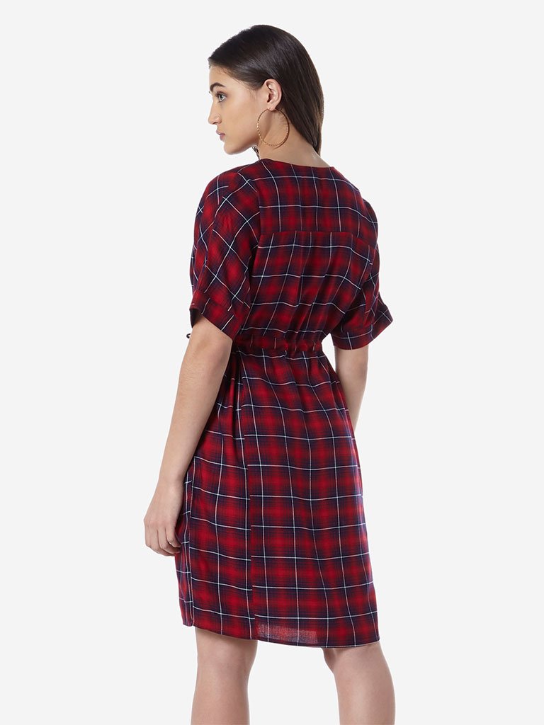 LOV Red Checkered Paula Dress