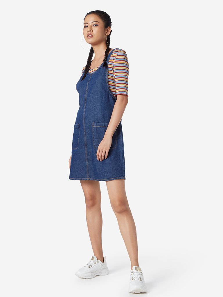 Nuon Blue Bill Denim Pinafore