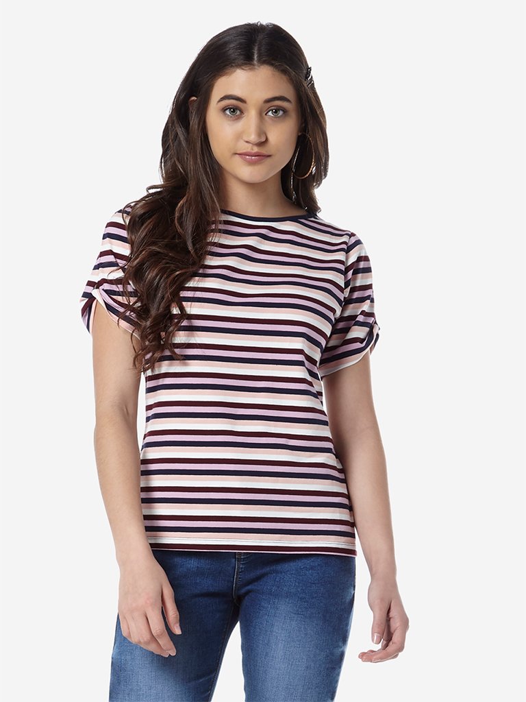 LOV Multicolour Striped T-Shirt