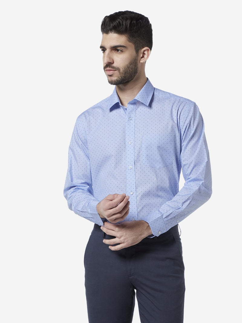 WES Formals Light Blue Relaxed Fit Shirt