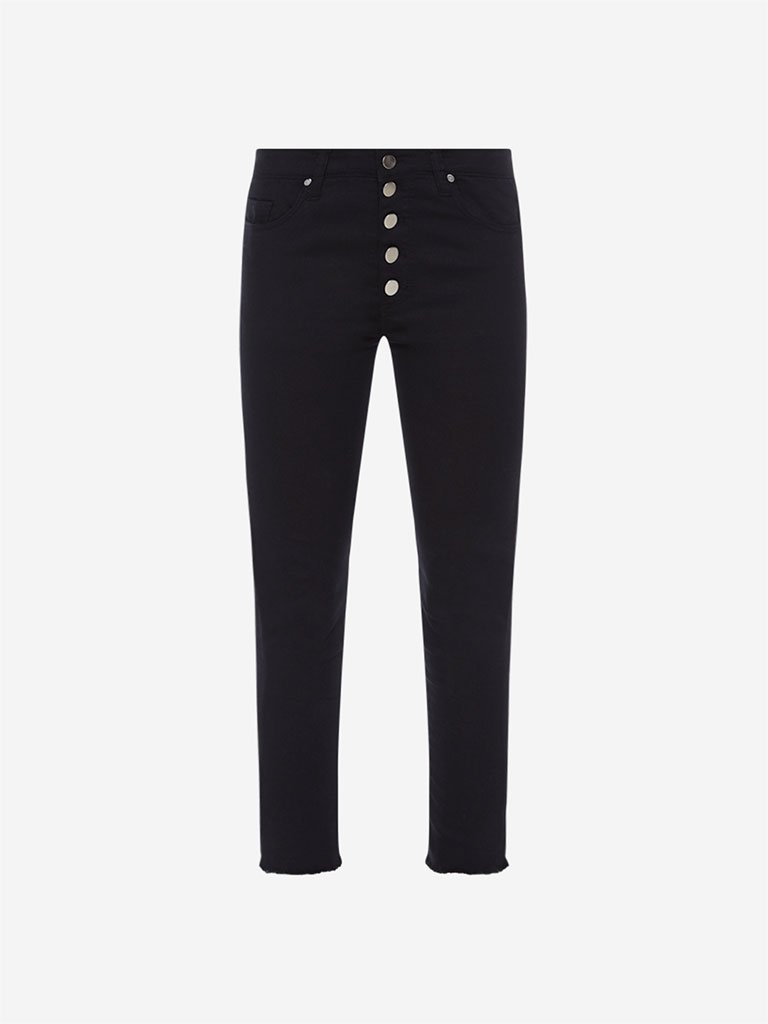 LOV Black Fario Cropped Denim Jeans