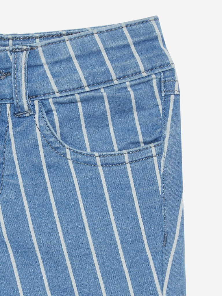 HOP Kids Blue Striped Shorts