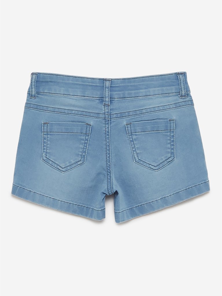 HOP Kids Blue Reversible Sequin Unicorn Shorts