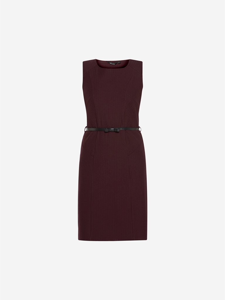 Wardrobe Aubergine Emily Dress With Belt