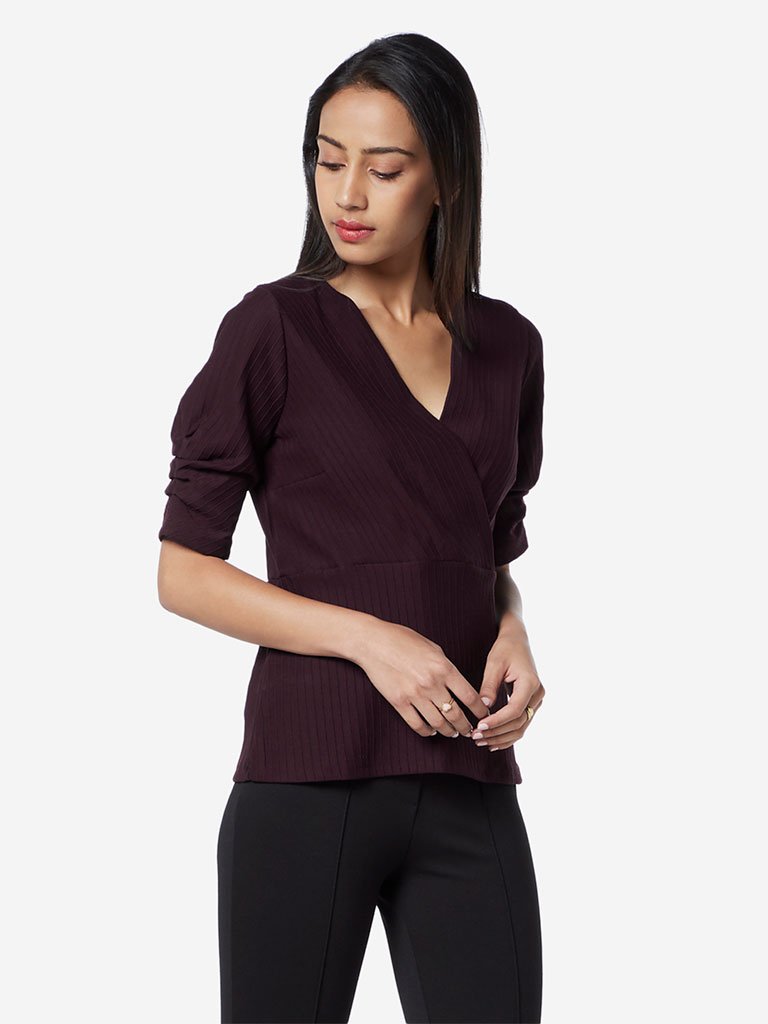 Wardrobe Wine Striped Whisky Top
