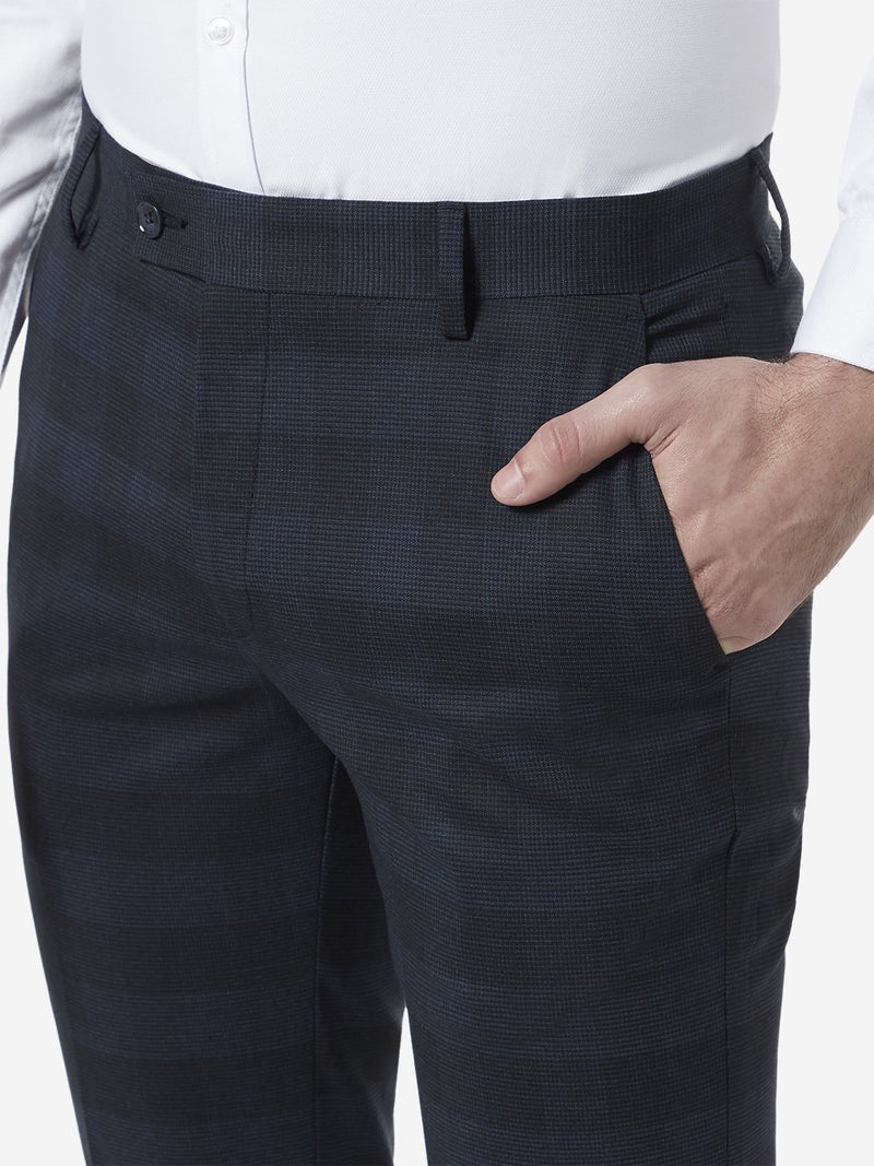 WES Formals Navy Ultra-Slim Fit Trousers