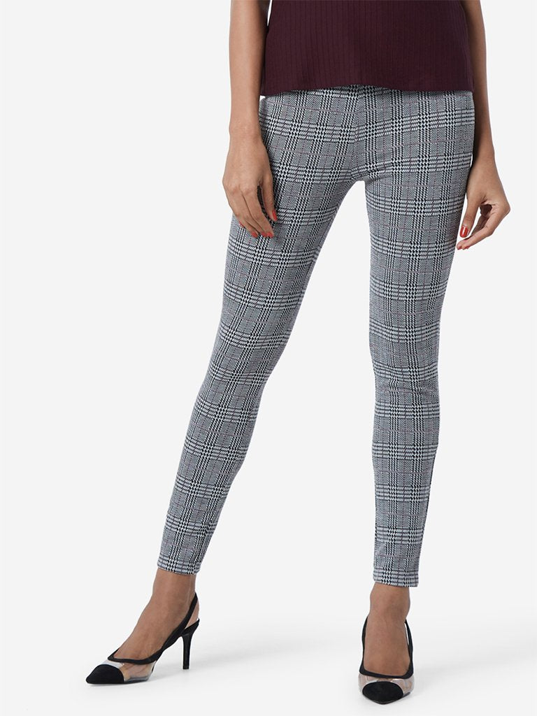 Wardrobe Black Houndstooth Athena Ponte Pants