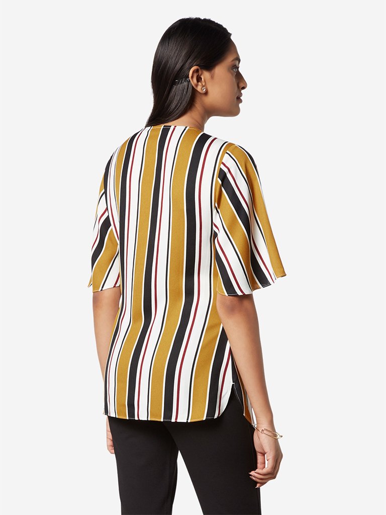Wardrobe Multicoloured Striped Wrap Top