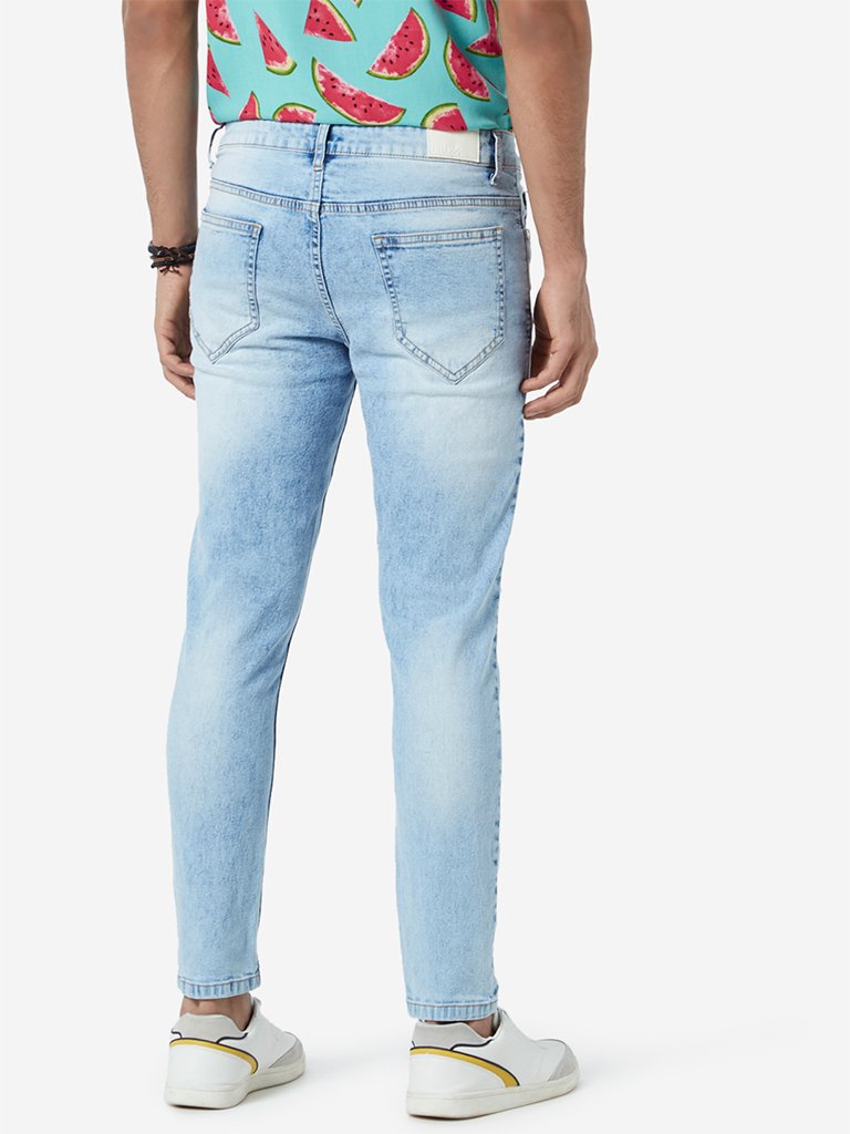 Nuon Blue Rodeo Acid Wash Crop Carrot Fit Jeans