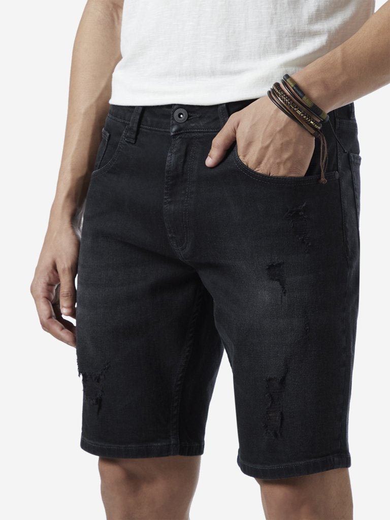 Nuon Black Hendrix Slim Fit Shorts