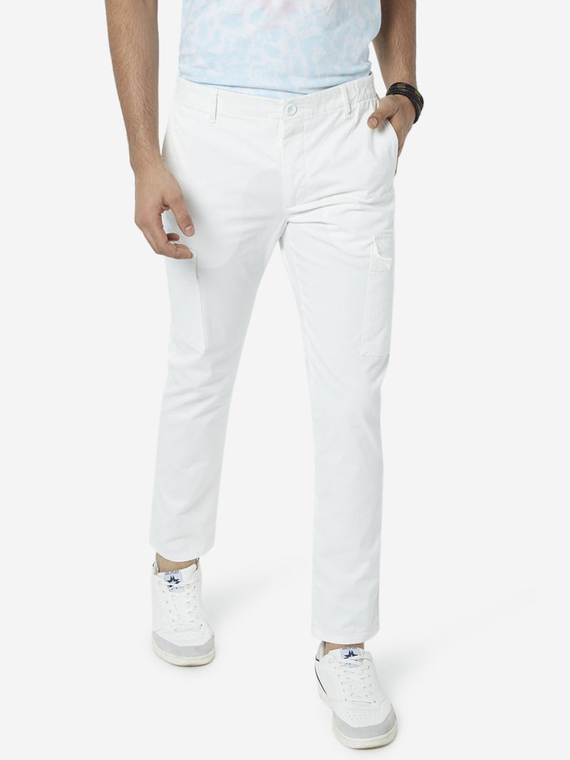 Nuon White Rodeo Crop Carrot Fit Chinos