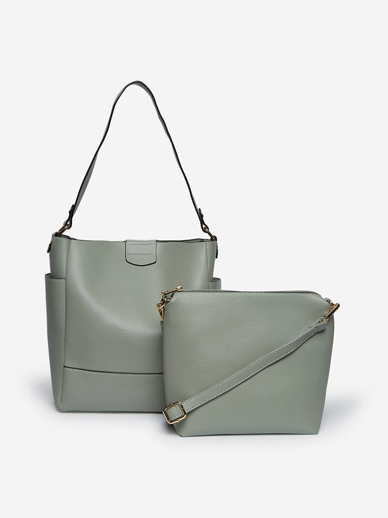 LOV Olive Alice Tote Bag With Pouch