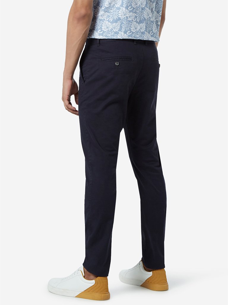 WES Casuals Navy Carrot Fit Chinos