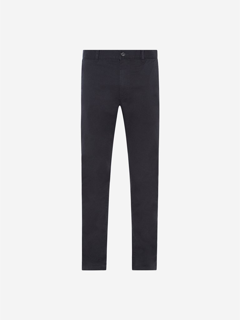 WES Casuals Charcoal Carrot Fit Chinos