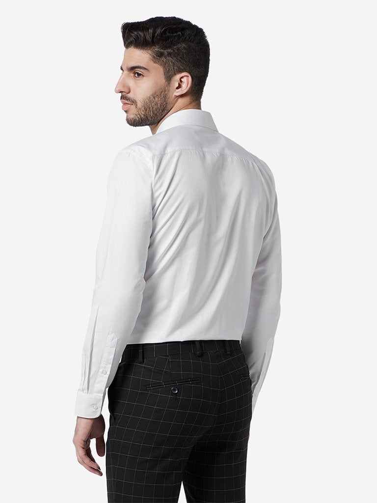WES Formals White Relaxed Fit Shirt