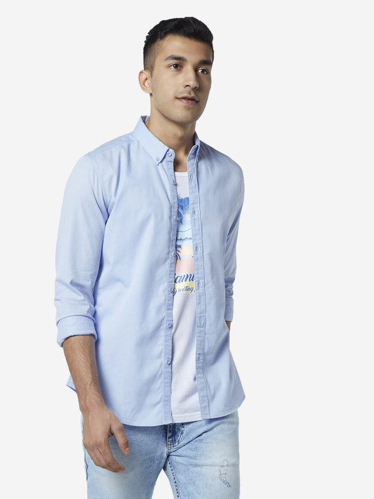 Nuon Light Blue Slim Fit Shirt